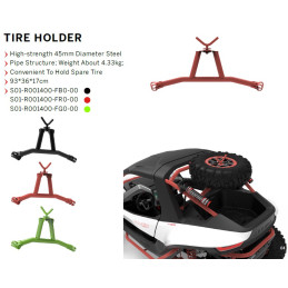 Segway Villain holder for spare tire - Red  (Spare Tire and rim not included)