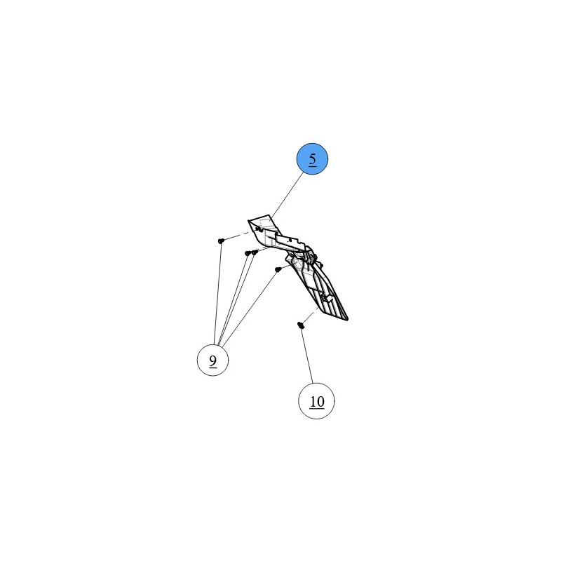 Segway laag spatbord achteraan links LOWER FENDER LR LOF - Partnr: A02H14900001