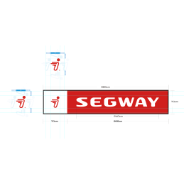 Segway Outdoor Illuminated Segway Logo Sign 365cmx70cm