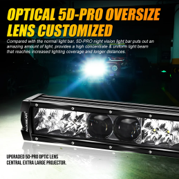 Auxbeam 5D-PRO Off Road Led Light Bar 14inch 100W 12000LM Spot Beam 