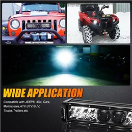 Auxbeam 5D-PRO Off Road Led Light Bar 14inch 100W 12000LM Spot Beam 