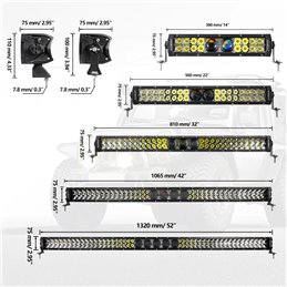 Auxbeam 5D-PRO Off Road Led Light Bar 14inch 100W 12000LM Spot Beam 