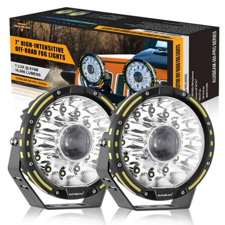 Auxbeam 7 Inch 230W 33332LM Custom Lens Offroad LED Driving Lights