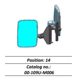 Segway Fugleman  panoramic mirror assembly SMATNORD with holder (L+R)