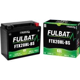 Fulbat battery  FTX20HL-BS GEL  12Volt  Capacity:18Ah  CCA:310Amp  L:175 W:87 H:155   P/N:550924  Polarity: -/+