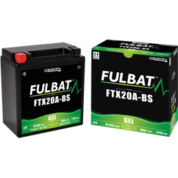 Fulbat battery  FTX20A-BS GEL  12Volt  Capacity:18Ah  CCA:270Amp  L:150 W:87 H:161   P/N:550994  Polarity: + / -