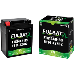 Fulbat battery  FTX14AH-BS / FB14-A2/B2 GEL   12Volt  Capacity:14Ah  CCA:175Amp  L:135 W:90 H:167   P/N:550946  Polarity: +/-