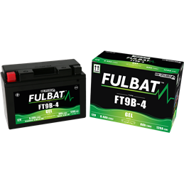 Fulbat battery  FT9B-4 GEL  12Volt  Capacity:8Ah  CCA:120Amp  L:150 W:68 H:105   P/N:550642  Polarity: + / -