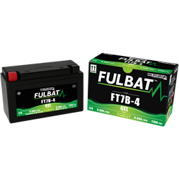 Fulbat battery  FT7B-4 GEL  12Volt  Capacity:6.5Ah  CCA:110Amp  L:150 W:65 H:93   P/N:550641  Polarity: + / -