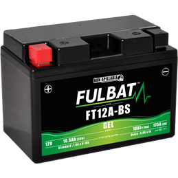 Fulbat battery  FT12A-BS GEL  12Volt  Capacity:10Ah  CCA:175Amp  L:150 W:88 H:105   P/N:550679  Polarity: + / -