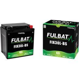 Fulbat battery  FIX30L-BS GEL  12Volt  Capacity:30Ah  CCA:400Amp  L:165 W:125 H:175   P/N:550943  Polarity: - / +