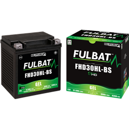 Fulbat battery  FHD30HL-BS GEL  (Harley.D)  12Volt  Capacity:30Ah  CCA:430Amp  L:165 W:130 H:175   P/N:550882  Polarity: - / +