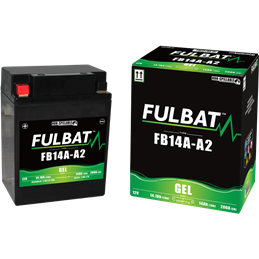 Fulbat battery  FB14A-A2  GEL  12Volt  Capacity:14Ah  CCA:200Amp  L:134 W:88 H:176   P/N:550971  Polarity: + / -