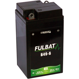 Fulbat battery  B49-6 GEL  6Volt  Capacity:10Ah  CCA:80Amp  L:91 W:83 H:159   P/N:550961  Polarity: + / -