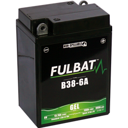 Fulbat battery  B38-6A GEL  6Volt  Capacity:13Ah  CCA:105Amp  L:119 W:83 H:161   P/N:550962  Polarity: - / +