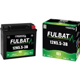 Fulbat battery  12N5.5-3B GEL  12Volt  Capacity:5.5Ah  CCA:70Amp  L:135 W:60 H:130   P/N:550980  Polarity: - / +